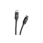 Кабель OLMIO REEL, Type-C - Type-C, 60W 3A, 1.2м, тканевая оплетка, черный, фото3