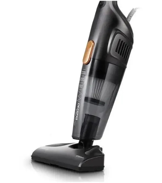 Пылесос вертикальный Deerma DX115C черный, питание от сети, 600 Вт, уборка сухая, пылесборник 1.2 л