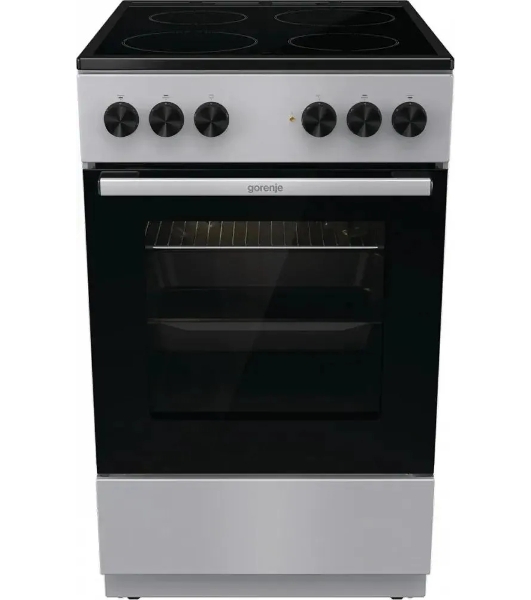 Плита электрическая Gorenje GEC5A12SG серый/черный стеклокерамика (без крышки)