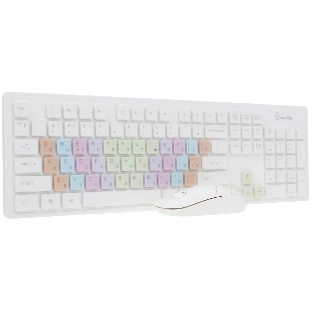 Комплект клавиатура+мышь Smartbuy 218346AG беспроводной, USB, 1500 DPI, белый