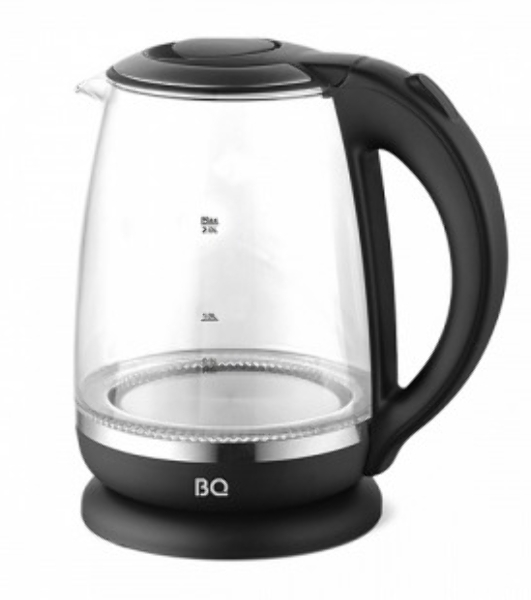 Электрочайник BQ KT2049G черный, 2 л, 2200 Вт, скрытый нагревательный элемент