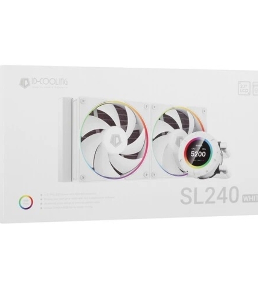 Система жидкостного охлаждения ID-Cooling SL240 белый 120мм алюминий+медь 2000rpm 30db 4-pin 300W