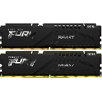 Оперативная память Kingston Fury Beast Black, DDR5, 64GB (2x32GB), 5200 MHz, CL40, с радиатором, чёрный, фото 1