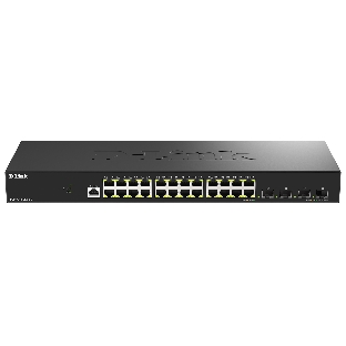 Коммутатор D-Link DGS-1210-28X/ME/C1A, 24×1 Гбит/с + 4×10 Гбит/с SFP+, управляемый