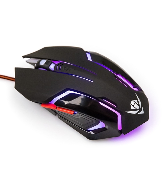 Мышь проводная Nakatomi MOG-20U черный, 2400 dpi, USB, кнопки - 6