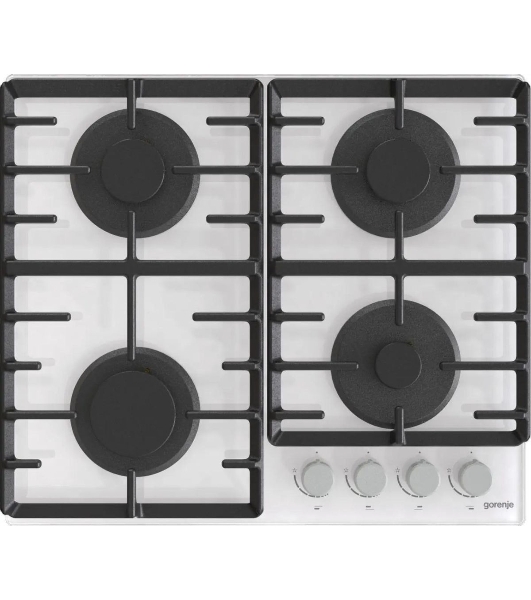 Газовая варочная панель Gorenje GT642AXW, 4 конфорки, закаленное стекло, белый