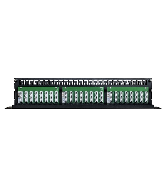Патч-панель UTP 19' 48 port кат.5e ExeGate разъем KRONE&110 (dual IDC), 1U, RoHS, черный