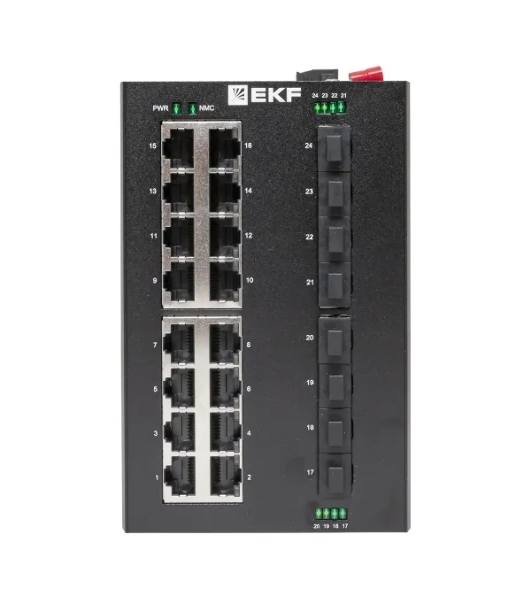 Коммутатор EKF TSX-U-8GX/SFP-16GT, 16×1 Гбит/с + 8×1 Гбит/с SFP, неуправляемый