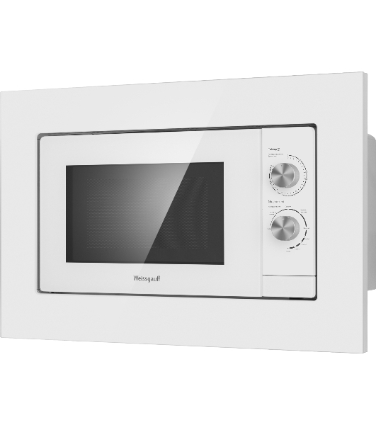 Микроволновая печь встраиваемая Weissgauff HMT-2012GRILL белый, 20 л, 700 Вт, переключатели - поворотный механизм