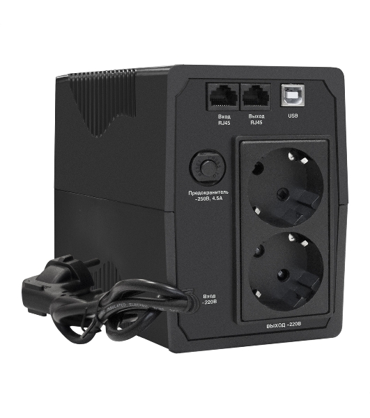 Источник бесперебойного питания ExeGate EP285478RUS Power Smart ULB-850.LCD.AVR.EURO.RJ.USB 850VA/480W, LCD, AVR, 2 евророзетки, RJ45/11, USB, черный
