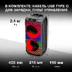 Минисистема Hyundai H-MC1231 черный 40Вт FM USB BT micro SD, фото3