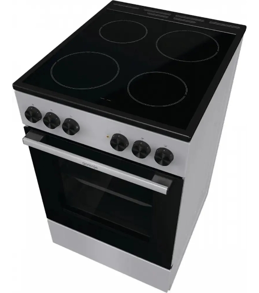 Плита электрическая Gorenje GEC5A12SG серый/черный стеклокерамика (без крышки)