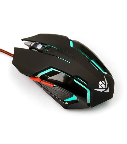 Мышь проводная Nakatomi MOG-20U черный, 2400 dpi, USB, кнопки - 6