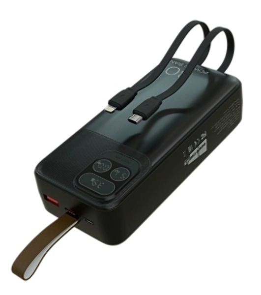 Портативный аккумулятор More choice (4620202550637) PB55-30 с кабелем 1USB 3.0A 22.5W PD - 30000mAh черный