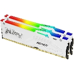 Оперативная память Kingston Fury Beast, DDR5, 32Gb (2x16Gb), 5200MHz, CL40, DIMM, с радиаторами, RGB, белый, фото3
