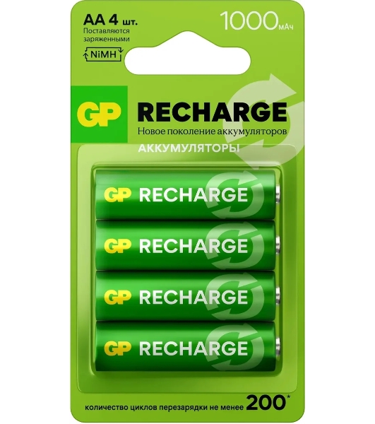 Аккумулятор GP Smart Energy AA NiMH 1000mAh (4шт)