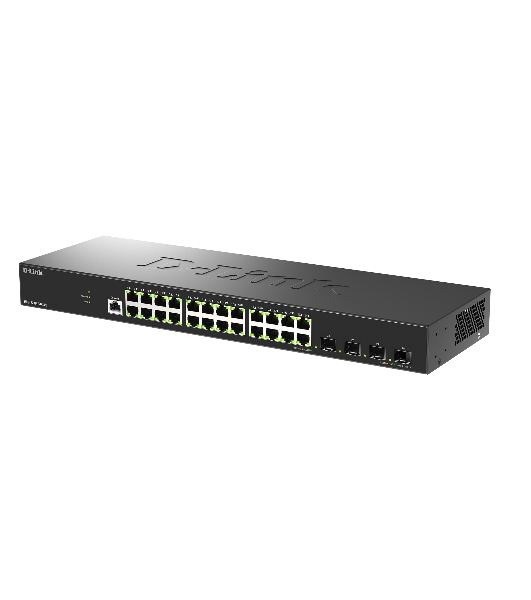Коммутатор D-Link DGS-1210-28X/ME/C1A, 24×1 Гбит/с + 4×10 Гбит/с SFP+, управляемый