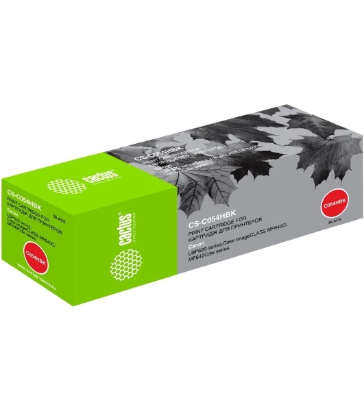 Картридж лазерный Cactus CS-C054HBK черный (3100 стр.) для Canon LBP 621Cw/623Cdw/641Cw/643Cdw