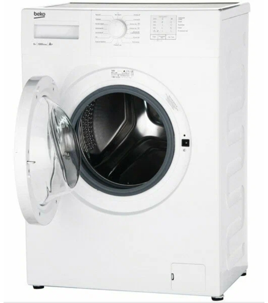 Стиральная машина Beko WRE6511BWW (R) белый, загрузка фронтальная 6 кг, 1000 об/мин., класс: А
