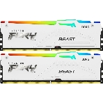 Оперативная память Kingston Fury Beast, DDR5, 32Gb (2x16Gb), 5200MHz, CL40, DIMM, с радиаторами, RGB, белый, фото 1