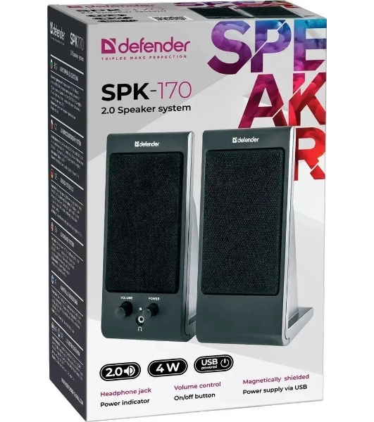 Акустическая система Defender 4W черный SPK-170