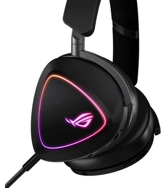 Гарнитура ASUS ROG Delta II чёрный, беспроводная + проводная, Bluetooth, подсветка