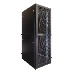 Шкаф серверный напольный 42U (800 1000) двойные перфорированные двери 2 шт., черный, фото 1