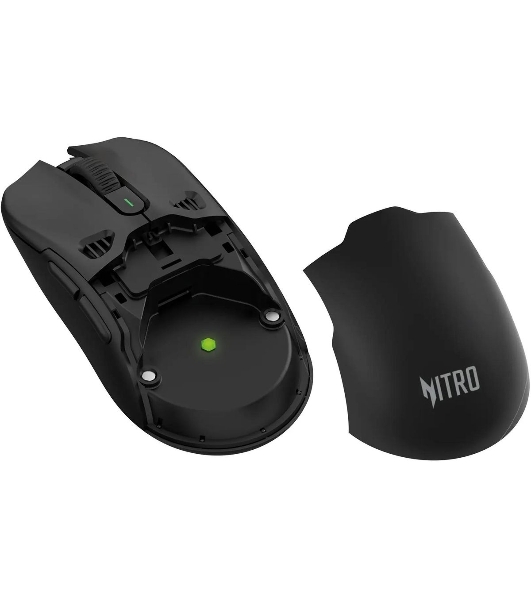 Мышь беспроводная Acer Nitro OMR404 черный, 6400 dpi, радиоканал, Bluetooth, USB, кнопки - 6