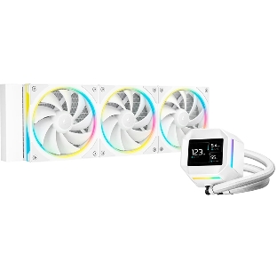 Система жидкостного охлаждения Deepcool LM360 WH ARGb Soc-AM5/AM4/1200/1700/1851 белый 4-pin 19-36dB Al LCD 250W 1729gr Ret (R-LM360-WHDMMC-1)
