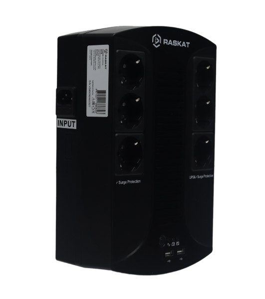 Источник бесперебойного питания ИБП Raskat VS-850VA 850VA, 510Вт, 6хCEE 7
