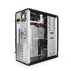 Компьютерный корпус Miditower ExeGate CP-601-UNS350 (ATX, БП UNS350 с вент. 12см, 2*USB, аудио, черный), фото4