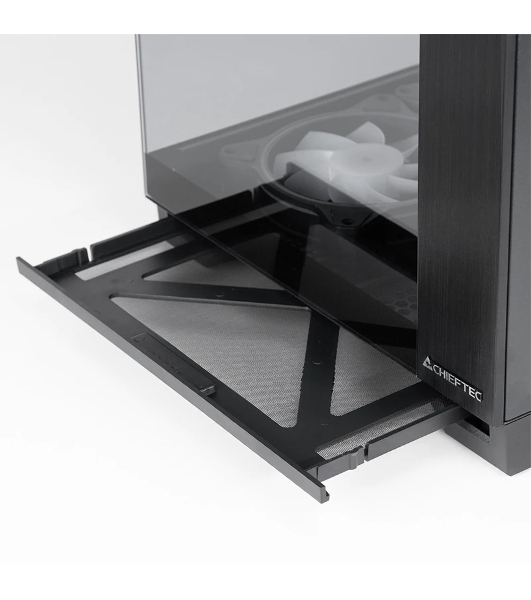 Компьютерный корпус Chieftec Visio черный без БП ATX 2x80мм 4x120мм 2x140мм 1xUSB 2.0 2xUSB 3.0 audio bott PSU