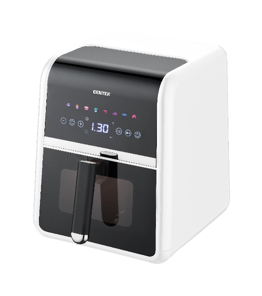 Аэрогриль Centek CT-3188 черный, 1500 Вт, 5 л, сенсор, 8 программ
