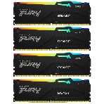 Оперативная память Kingston Fury Beast, DDR5, 64Gb (4x16GB), 5200MHz, CL40, DIMM, с радиаторами, RGB, черный, фото2