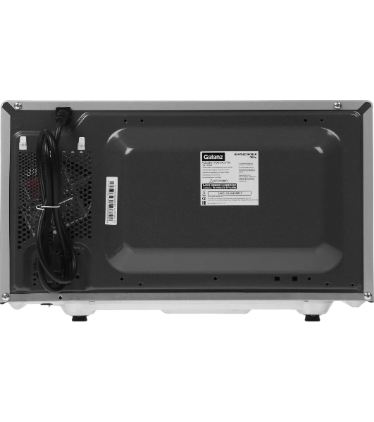 Микроволновая печь Galanz MOS-2402FDS серебристый/черный, 20 л, 800 Вт, переключатели - кнопки, поворотный механизм