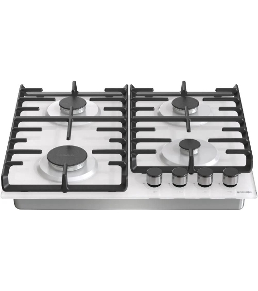 Газовая варочная панель Gorenje GT642SYW, 4 конфорки, закаленное стекло, белый