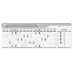 Клавиатура беспроводная A4Tech Fstyler FBK25, USB, Bluetooth/Радиоканал, белый/серый, фото 1