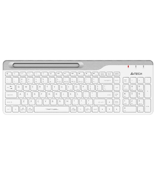 Клавиатура беспроводная A4Tech Fstyler FBK25, USB, Bluetooth/Радиоканал, белый/серый