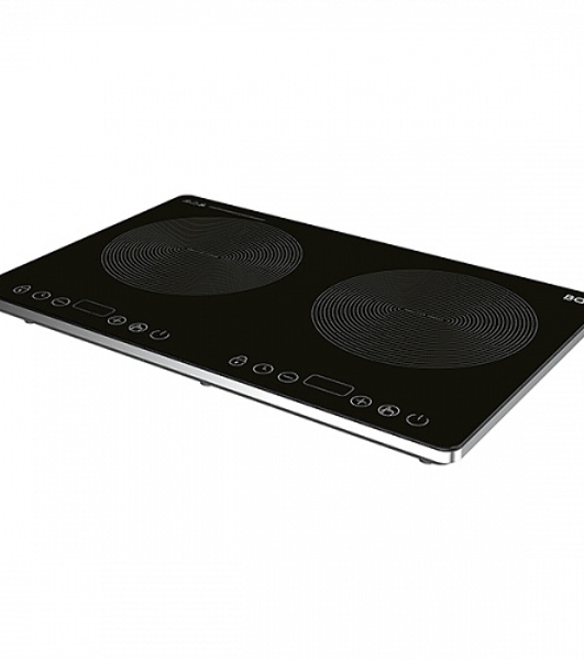 Индукционная плитка BQ HP105W Black-Silver, Мощность 3500 Вт (2000 Вт левая конфорка + 1500 Вт правая конфорка)