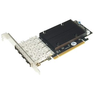 Сетевая карта 25G Quad Port SFP28 PCIe Ethernet Adapter with Intel E810-CAM1 Chipset
