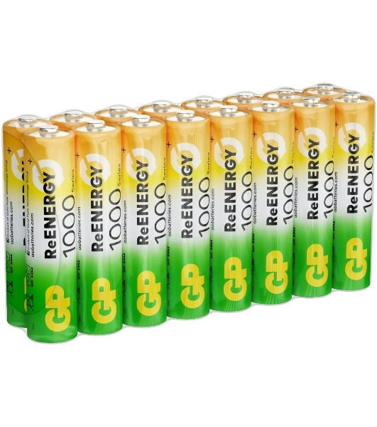 Аккумулятор GP 100AAAHCRGY-B AAA NiMH 1000mAh (16шт) спайка