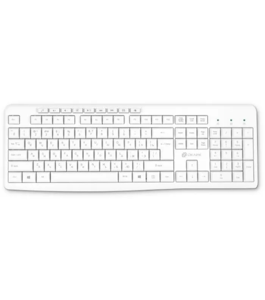 Клавиатура Oklick K225W беспроводная, радиоканал, белый