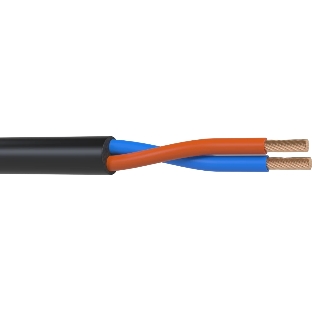 Кабель акустический 300 м, 16 AWG ССА, 1,5 мм2, диаметр 8мм, омедненный алюминий, 30 x 0.25 мм, черный, бухта