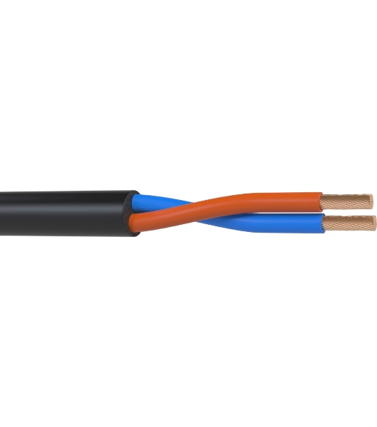 Кабель акустический 300 м, 16 AWG ССА, 1,5 мм2, диаметр 8мм, омедненный алюминий, 30 x 0.25 мм, черный, бухта