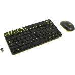 Комплект клавиатура+мышь Logitech MK240 Nano беспроводной, USB, 1000 DPI, чёрный, фото 1