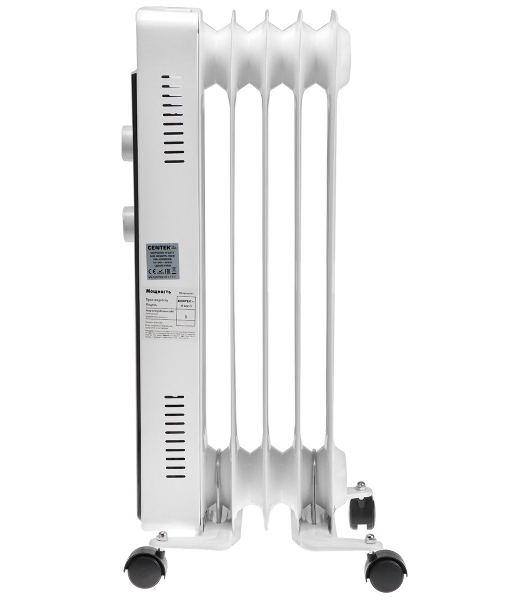 Обогреватель масляный Centek CT-6221-5 (5 секций) белый, 400/600/1000 Вт, 12,5 м2, 3 режима, термостат