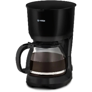Кофеварка капельная Vitek VT-1528 BK черный, исп. кофе - молотый, 1.25 л, 750 Вт