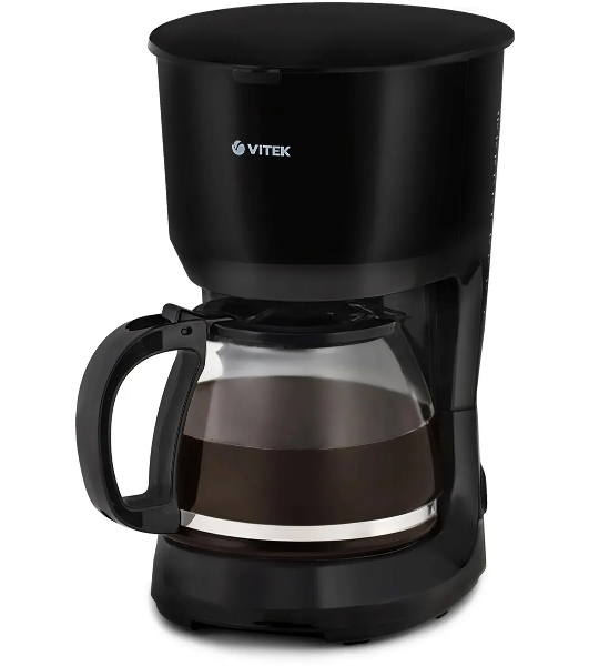 Кофеварка капельная Vitek VT-1528 BK черный, исп. кофе - молотый, 1.25 л, 750 Вт