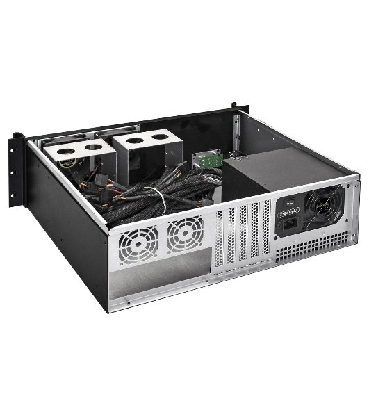 Серверный корпус ExeGate Pro 3U390-08 (RM 19', высота 3U, глубина 390, без БП, USB)