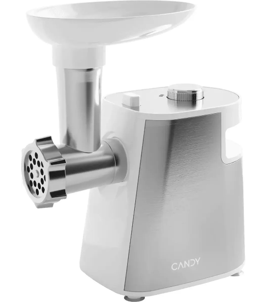 Мясорубка электрическая Candy CG-200 белый, 2000 Вт, 2.3 кг/мин, реверс, защита от перегрузки, насадки - 5